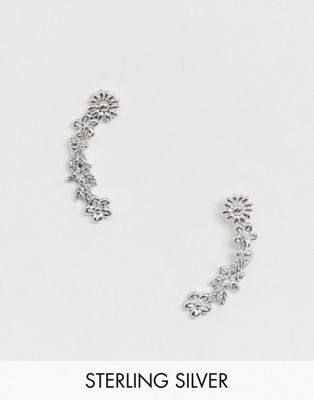 Olivia Burton - Echt zilveren oorbellen met bij en bloemen