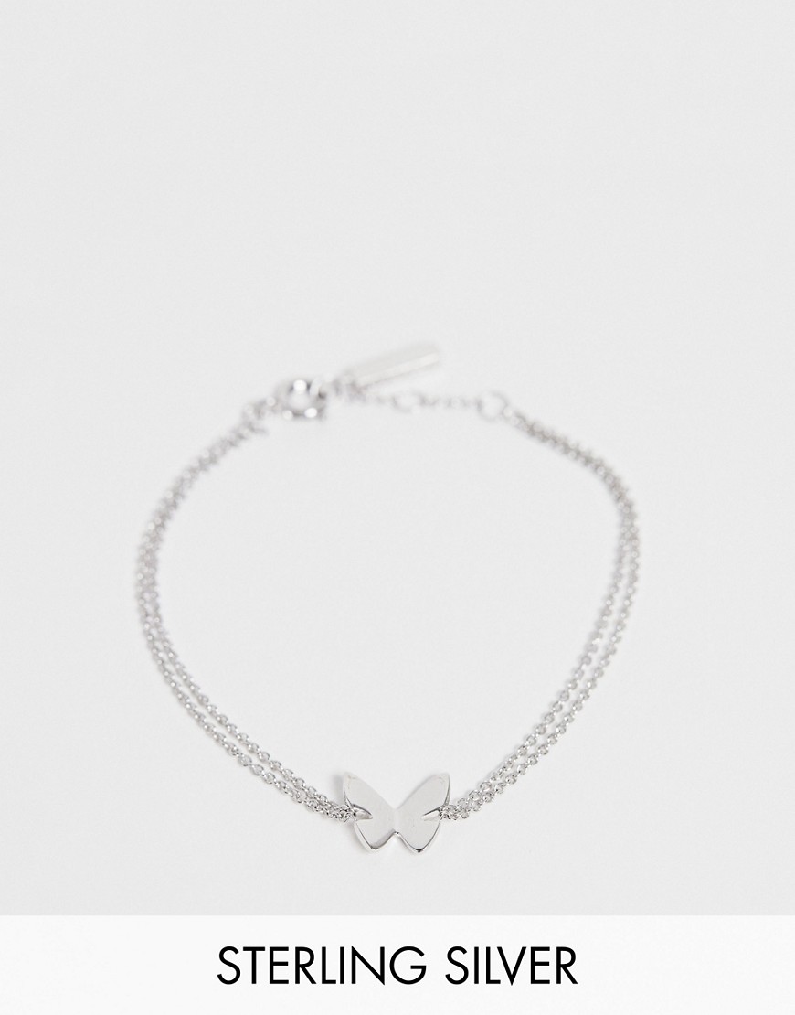 Olivia Burton - Echt zilveren schakelarmband met vlinder