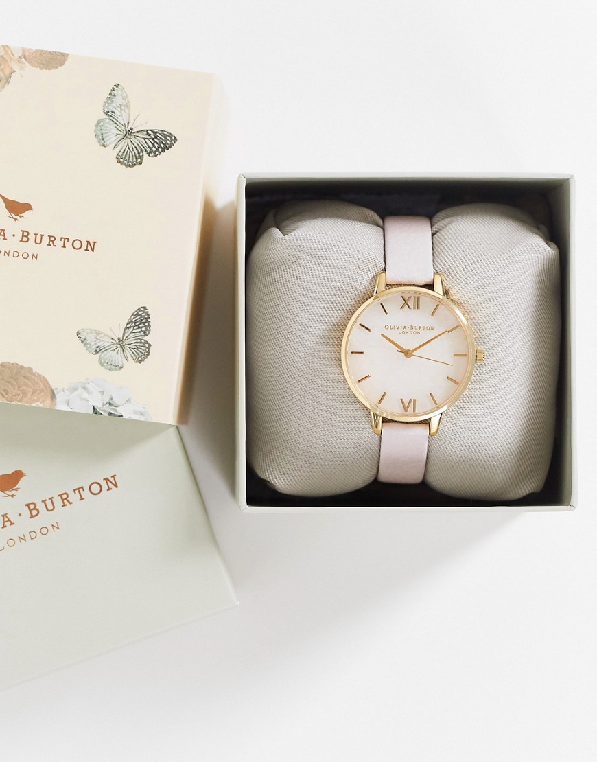 Olivia Burton - Horloge met marmeren wijzerplaat en lila bandje-Paars