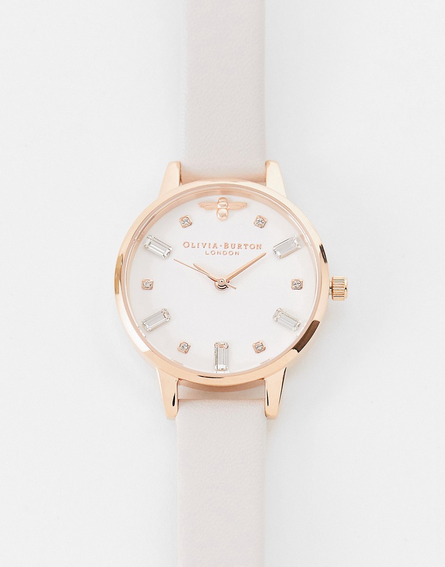 Olivia Burton - Horloge met roségouden details en bandje in blush-Roze