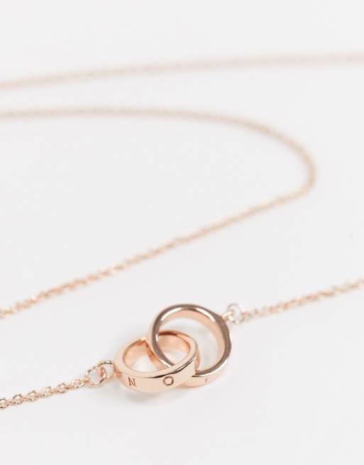 Interlink rose gold discount necklace