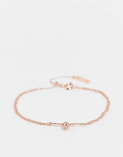 Olivia burton jewelled bee bracelet in rose gold