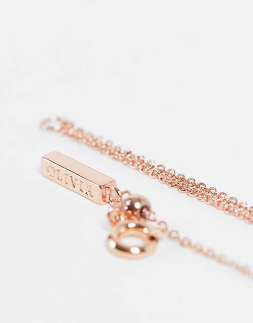 Olivia burton bee necklace rose gold hot sale