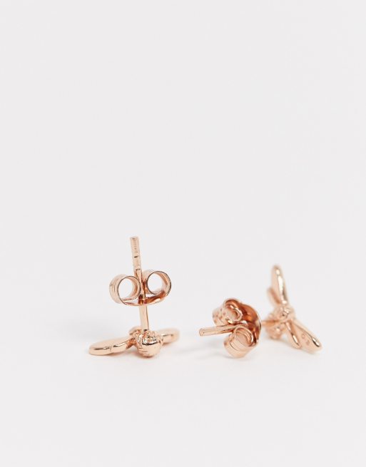 Olivia Burton Lucky Bee Mit Rosegold vergoldete Bienen Ohrstecker