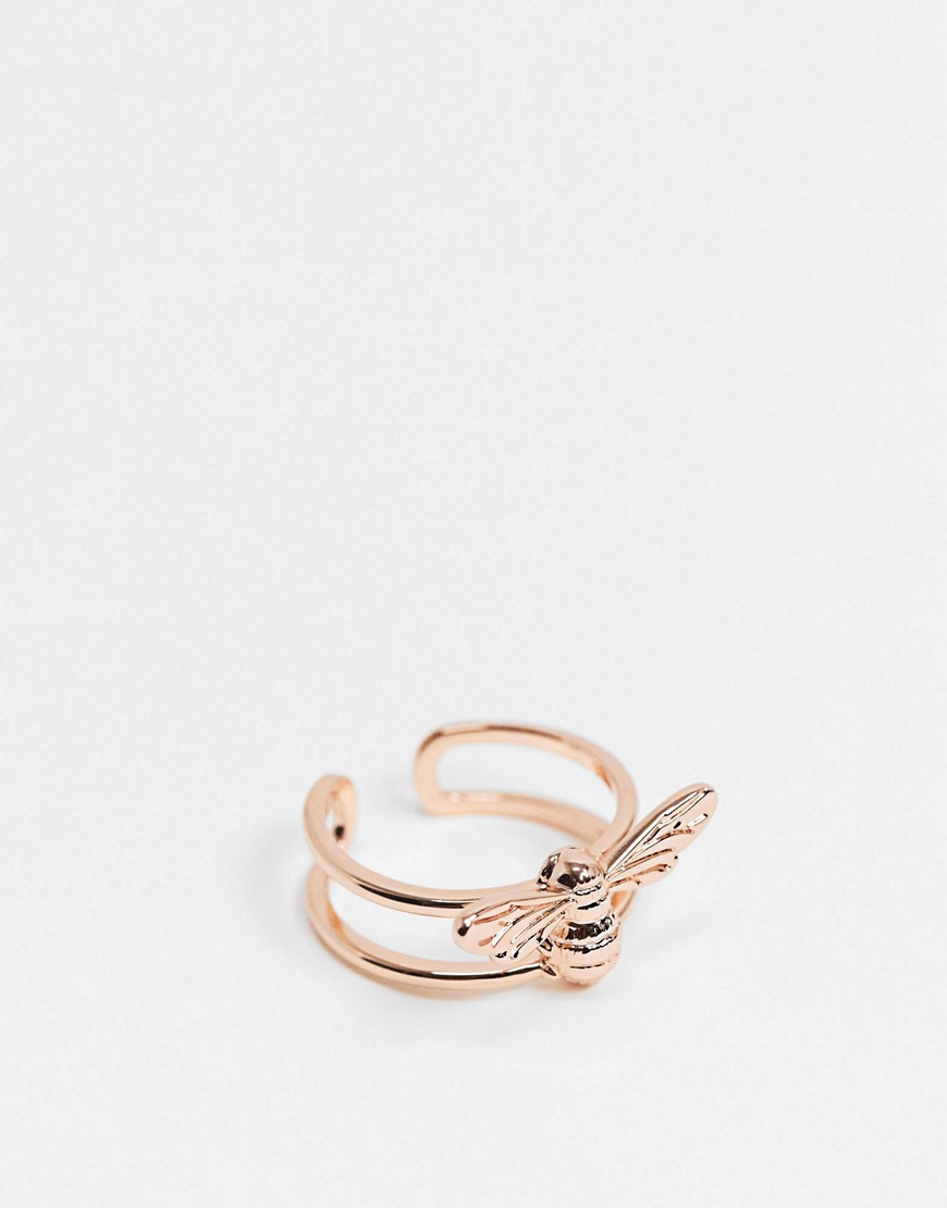 Olivia Burton Lucky Bee ring in rose gold