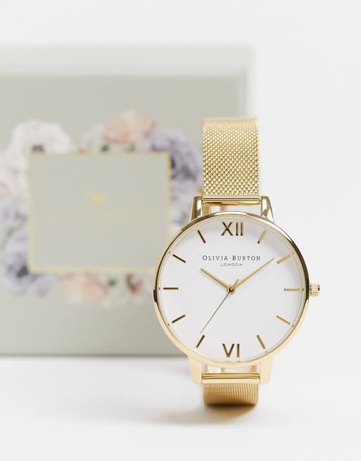 Olivia Burton mesh watch in gold