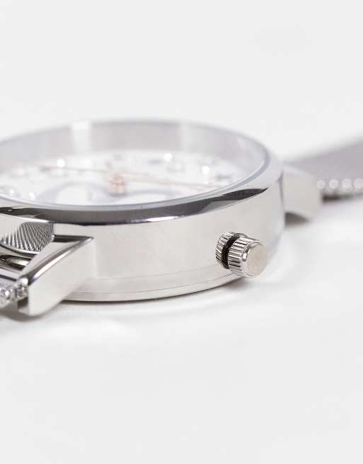 Olivia Burton - Montre avec bracelet en maille et cadran orné d'un cœur - Argenté, 2 de 4