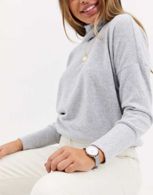 Olivia Burton – OB16BJ01 – Schmucksteinbesetzte Lederarmbanduhr in Blau, 3 von 4