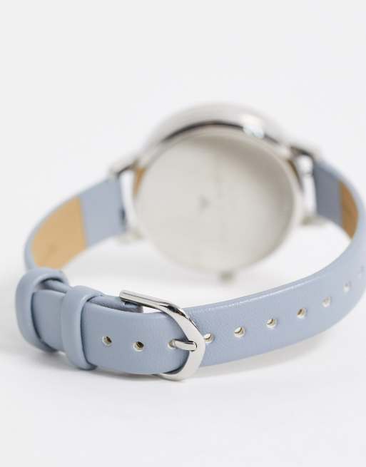 Olivia Burton – OB16BJ01 – Schmucksteinbesetzte Lederarmbanduhr in Blau, 4 von 4