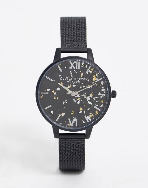Olivia Burton - OB16GD16 Celestial - Montre avec bracelet en maille - Noir