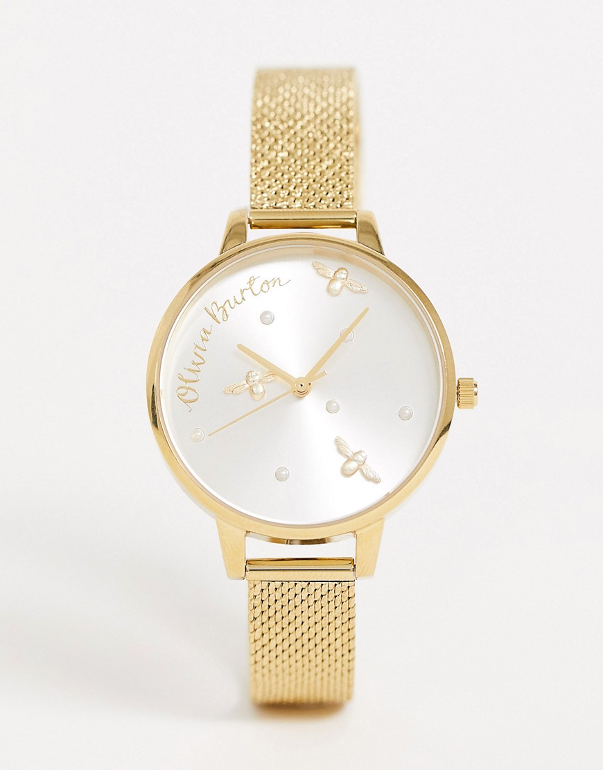 Olivia Burton - OB16PQ06 - Bouclé-mesh horloge in goud