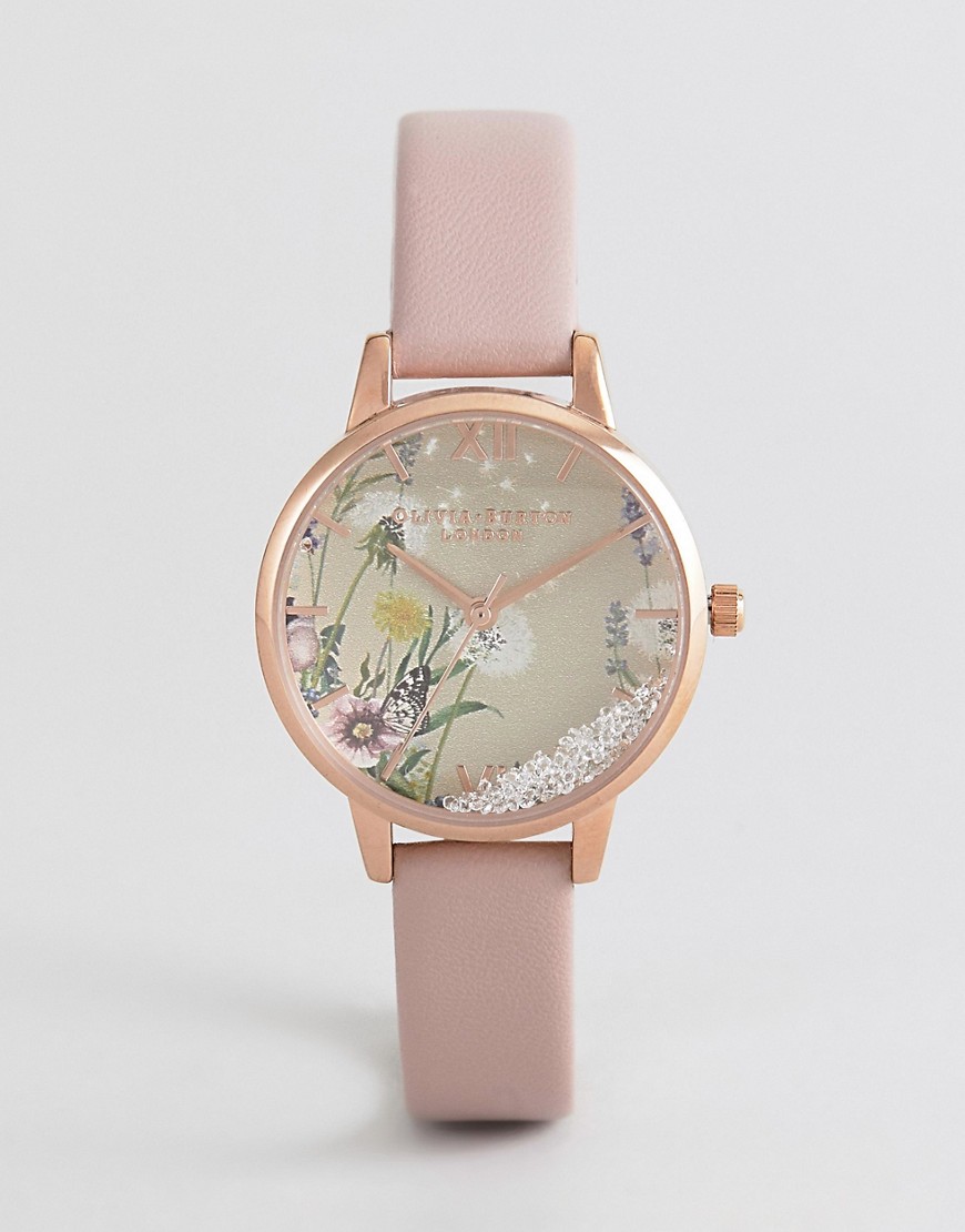 Olivia Burton - OB16SG04 - Middelgroot horloge met imitatieleren band in roze
