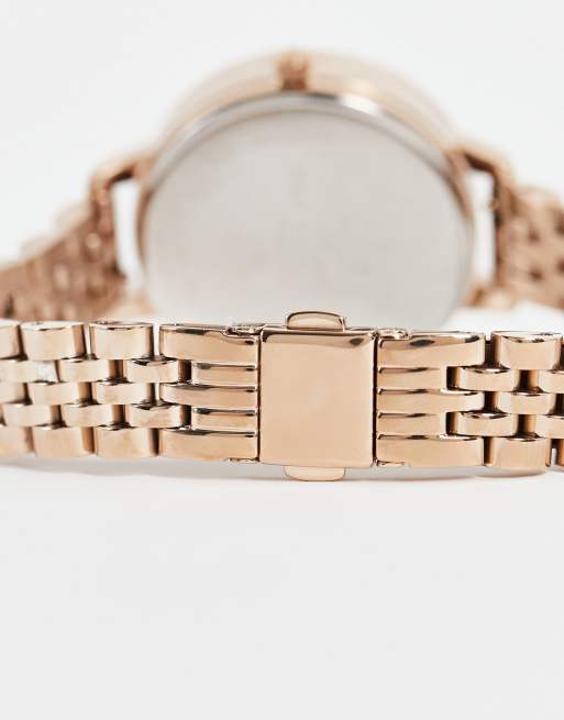 Olivia Burton - Orologio con quadrante brillantinato oro rosa con cinturino lilla , 3 di 4