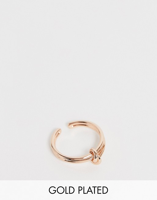 Olivia Burton Rose Gold Plated Forget Me Knot Adjustable Ring