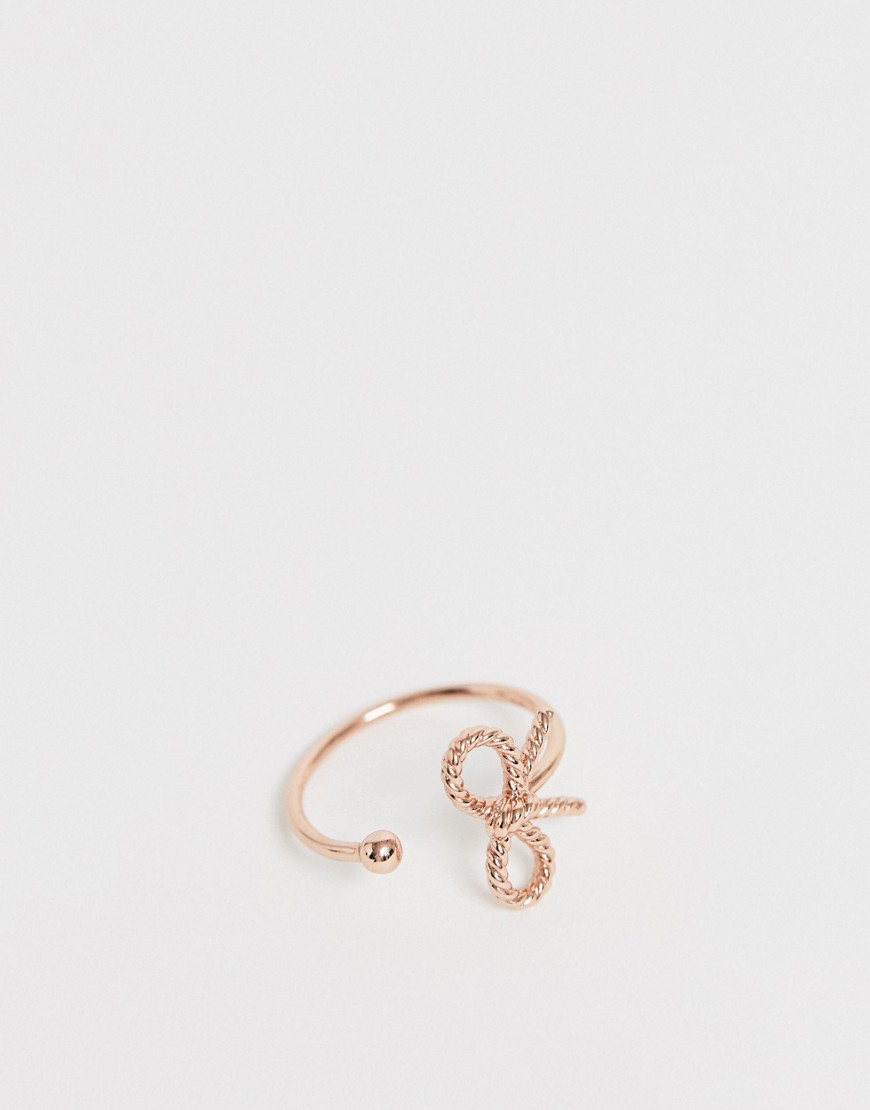 Olivia Burton Rose Gold Plated Vintage Bow Adjustable Ring