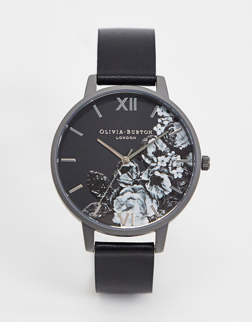 Olivia Burton - Shoreditch - Horloge met edele kunst-Zwart