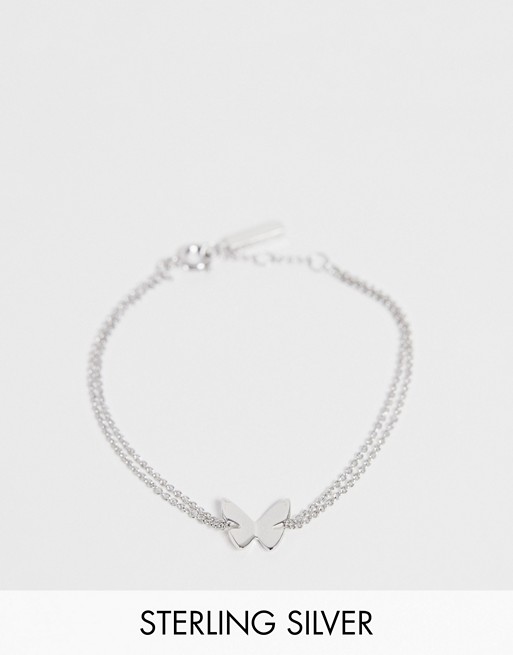 Olivia Burton Sterling Silver Butterfly Chain Bracelet