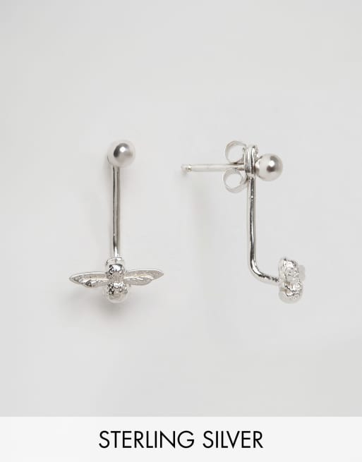 Olivia burton silver hot sale bee earrings