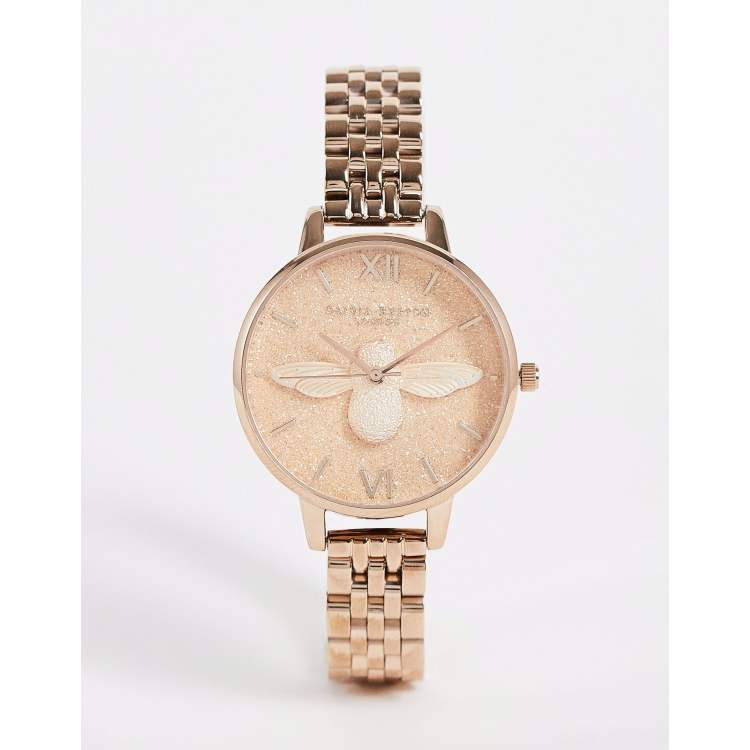 Rose gold cheap sparkly watch