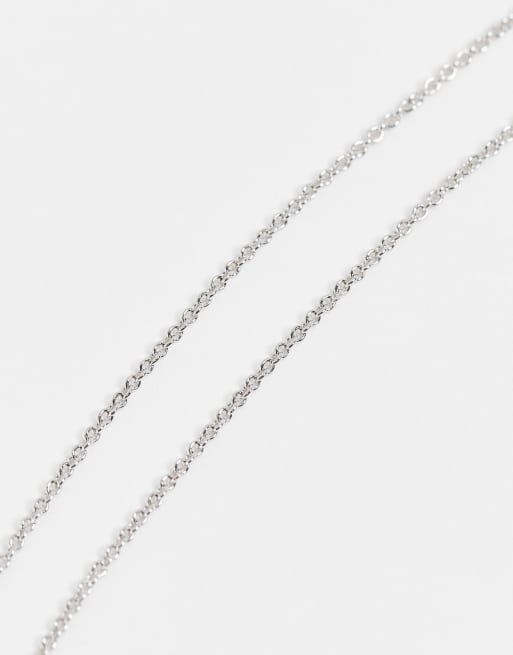 Olivia Burton vintage bow and coin necklace in silver