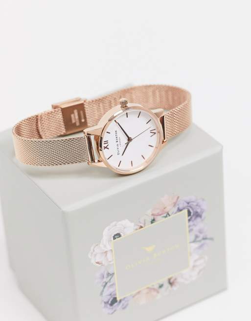 Olivia burton discount white dial watch