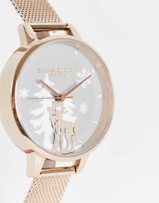Olivia Burton - Winter Wonderland - Horloge in roségoud