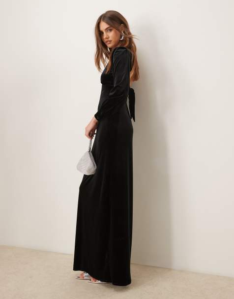 OMNES Aeryn Velvet Dress in Black  - view 1