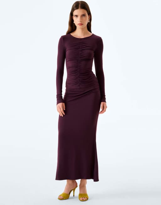 Omnes arbor top long sleeve modal jersey in aubergine, 3 of 6