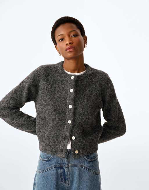 Omnes August cardigan - charcoal in charcoal, 4 of 6