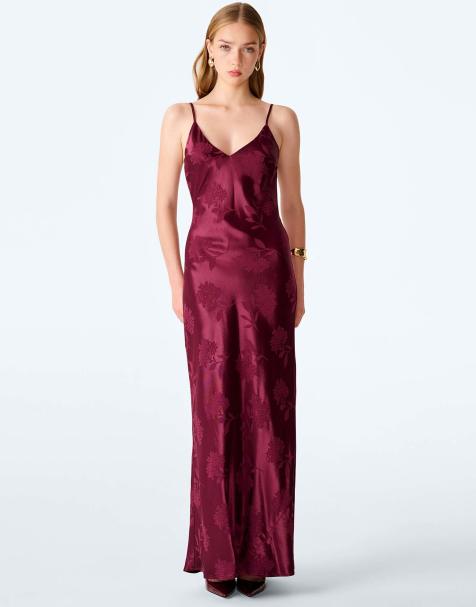 Omnes Ava dress in deep wine - view 1