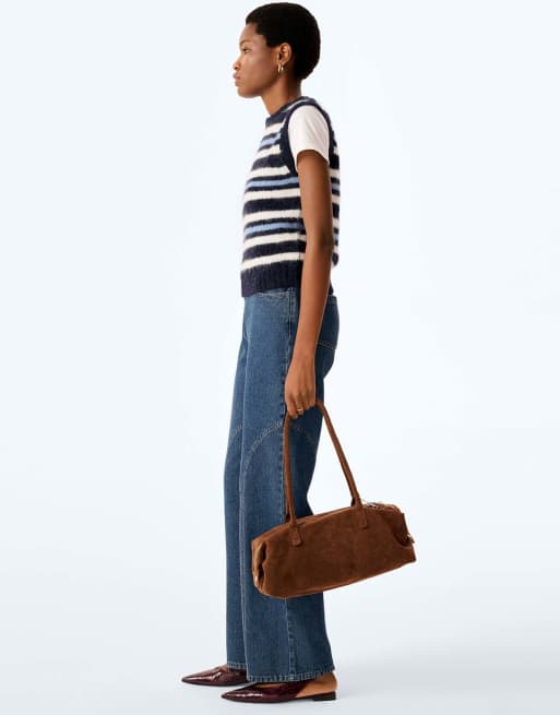 Omnes Bob sleeveless knit vest in navy stripe in navy stripe, 5 of 6
