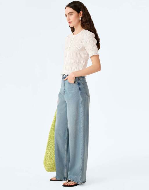 Omnes burke cropped cotton top in white in white, 4 of 6