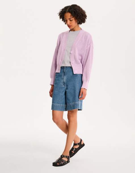 OMNES Button placket knitwear cardigan in omnes