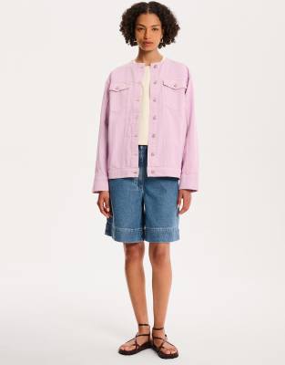 Omnes Button Placket Wilona Jackets In Purple