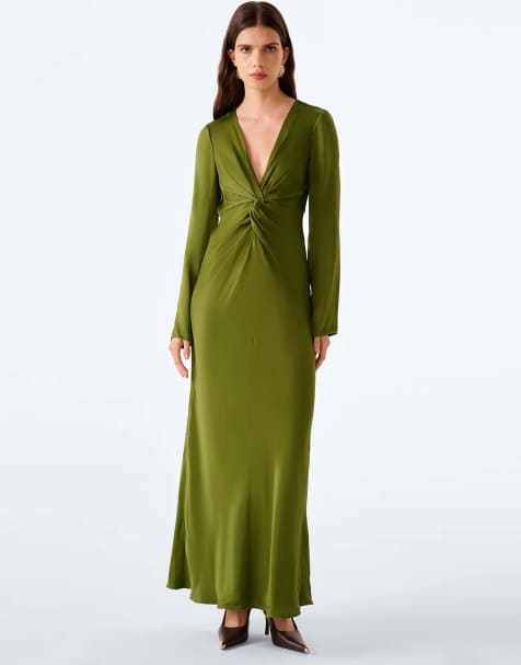 Omnes Camille dress in twist of lime