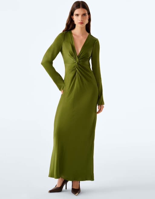 Omnes Camille dress in twist of lime, 2 of 7