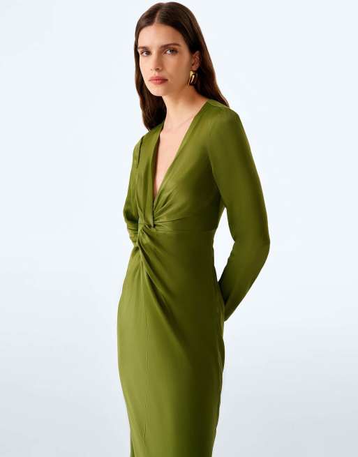 Omnes Camille dress in twist of lime, 5 of 7