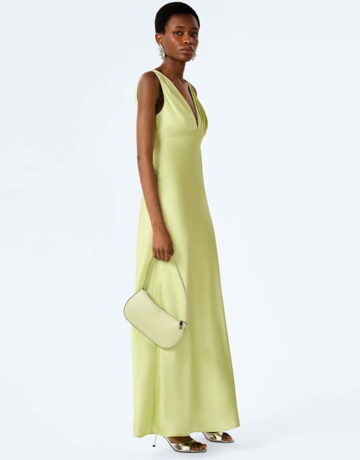 Omnes casey dress in shadow lime in green, 2 of 5