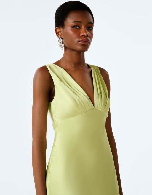 Omnes casey dress in shadow lime in green, 4 of 5