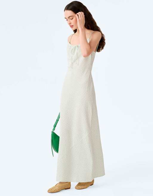 Omnes cecile dress in mint and white gingham in green, 2 of 5