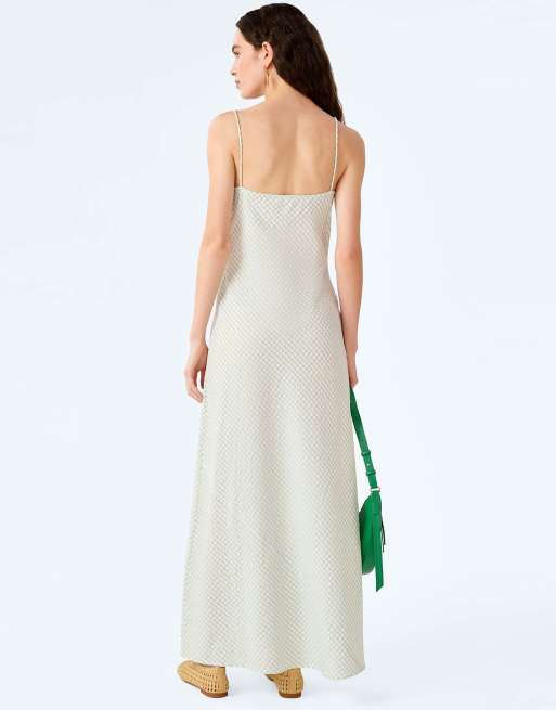 Omnes cecile dress in mint and white gingham in green, 3 of 5
