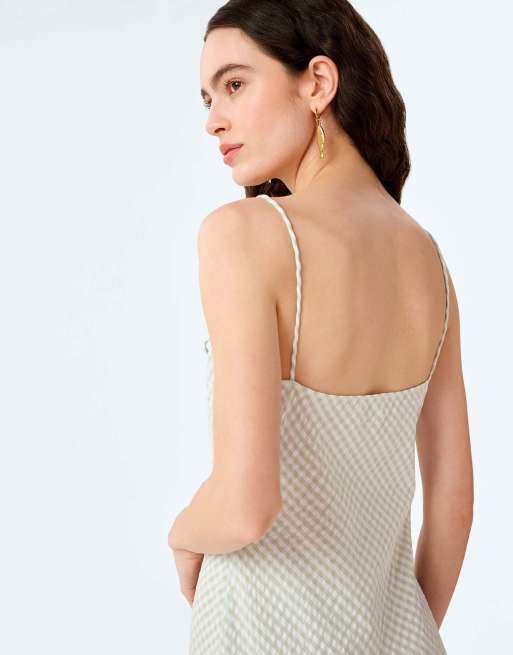 Omnes cecile dress in mint and white gingham in green, 5 of 5