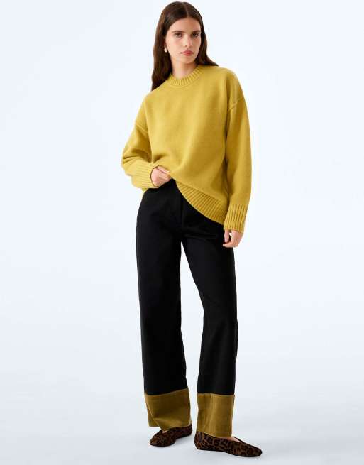 Omnes Clementine jumper in chartreuse in chartreuse, 4 of 6