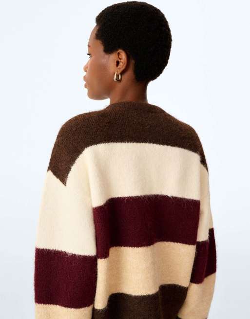 Omnes Colby cardigan in brown/cream/ginger/caramel, 4 of 4