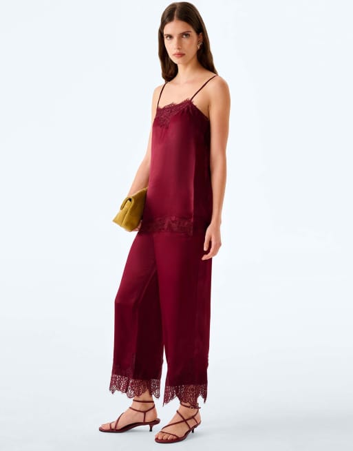 Omnes Cortez trousers in deep wine, 6 of 7