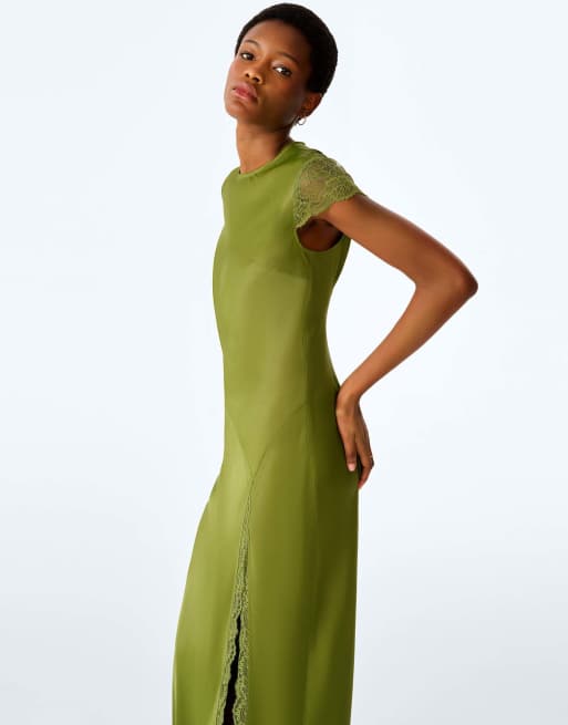 Omnes Dante dress in twist of lime, 5 of 5