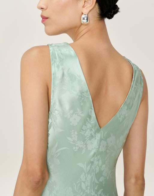 sage green midi slip dress Sage Slip Midi Dress – Gabi Swimwear