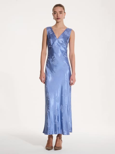 Omnes Dresses iris jacquard dress in blue - view 1