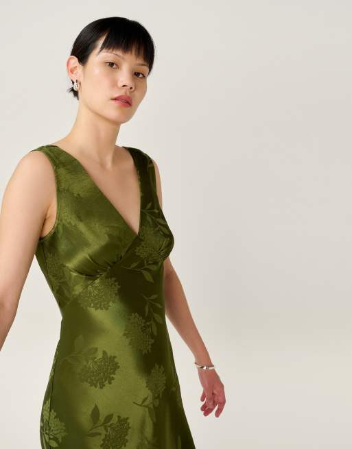 sachin and babi light blue dress Omnes Dresses iris jacquard maxi empire line slip dress in green