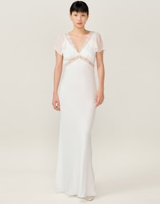 Omnes Dresses Meadow Bridal Maxi Dress With Lace Detail In White
